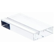 Plymor Clear Acrylic Block with Sign Display Holder Slot, 3" W x 1.5" D x .5" H (3 Pack)