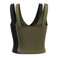 thumbnail image 3 of Made by Olivia Women's 2-Pack Four-way Stretch V-Neck Ribbed Seamless Crop Top -Made in USA, 3 of 6