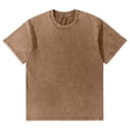 thumbnail image 5 of Oversized Tshirts for Men Vintage Acid Wash Shirt Summer Short Sleeve Basic Tees Baggy Comfort Colors T-Shirts （Khaki,M）, 5 of 5