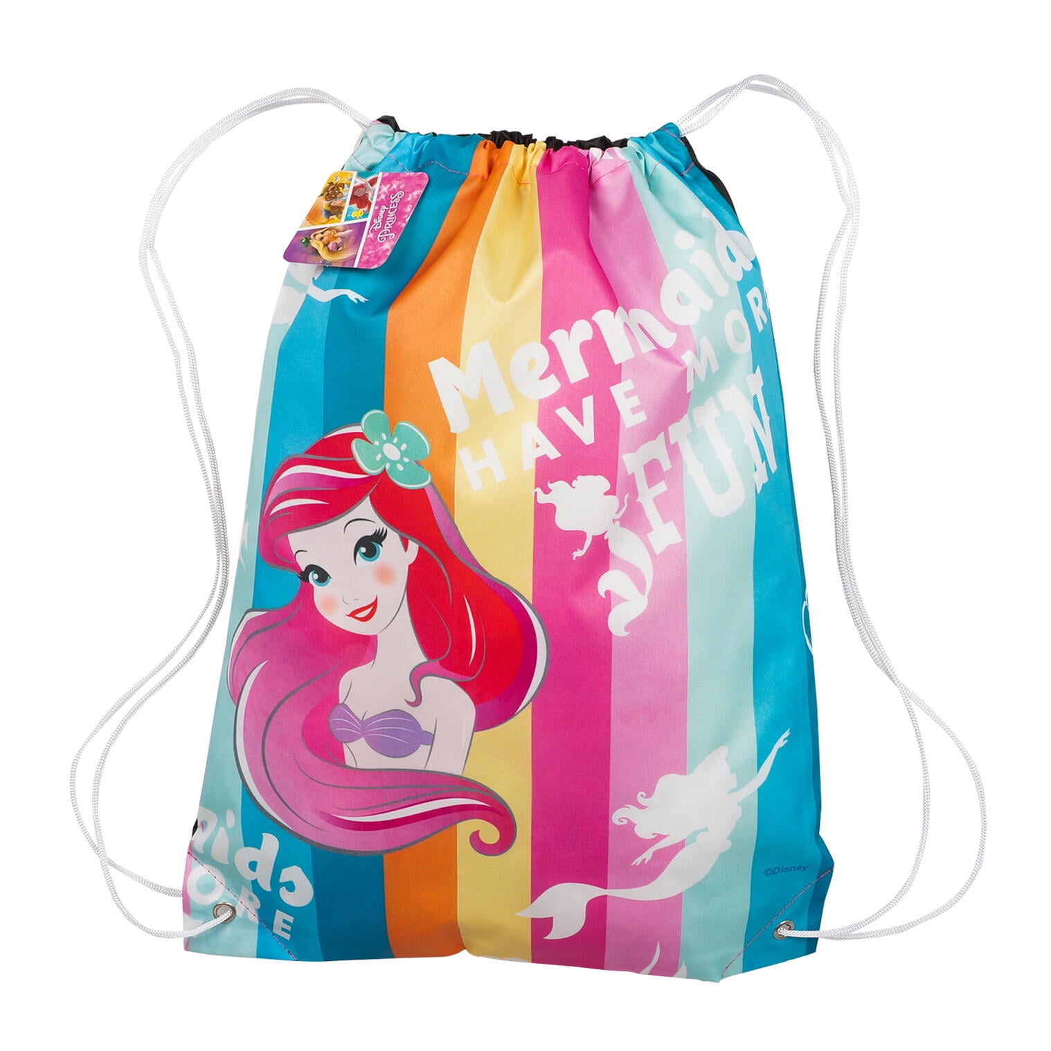 mermaid drawstring backpack
