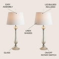 thumbnail image 6 of JONATHAN Y Chloe 32.5" Glass LED Table Lamp, Champagne (Set of 2), JYL2067A-SET2, 6 of 7