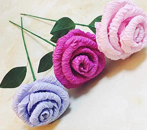 Lorsoul 10pcs Craft Crepe Paper Roll Sheets Wrapping Florist Streamers Party Birthday Hanging Decoration