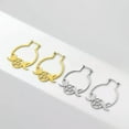 thumbnail image 4 of RSAMD Triple Moon Goddess Hoop Earring Stainless Steel Pentagram Wicca Earring Jewelry-Steel color, 4 of 7