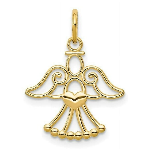 Finest Gold 14K Yellow Gold Angel Charm