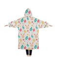 thumbnail image 2 of Wearable Adult Blanket Hoodie - Flannel Blanket Hoodie with Pockets -Sherpa Giant Hoodie Blankets for Women Men, 2 of 3