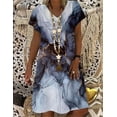 thumbnail image 1 of New Women Sundress Creative Lovely Cat 3D Print Ladies Summer Loose Beach Dress Casual Short Sleeve V-neck A-line Dress VestidosL Gao Jinjia LED, 1 of 2
