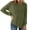Army Green, variant on Women's Tops Long Sleeve Round Neck Solid Color Curved Hem Loose Fit Autumn Casual Blouses