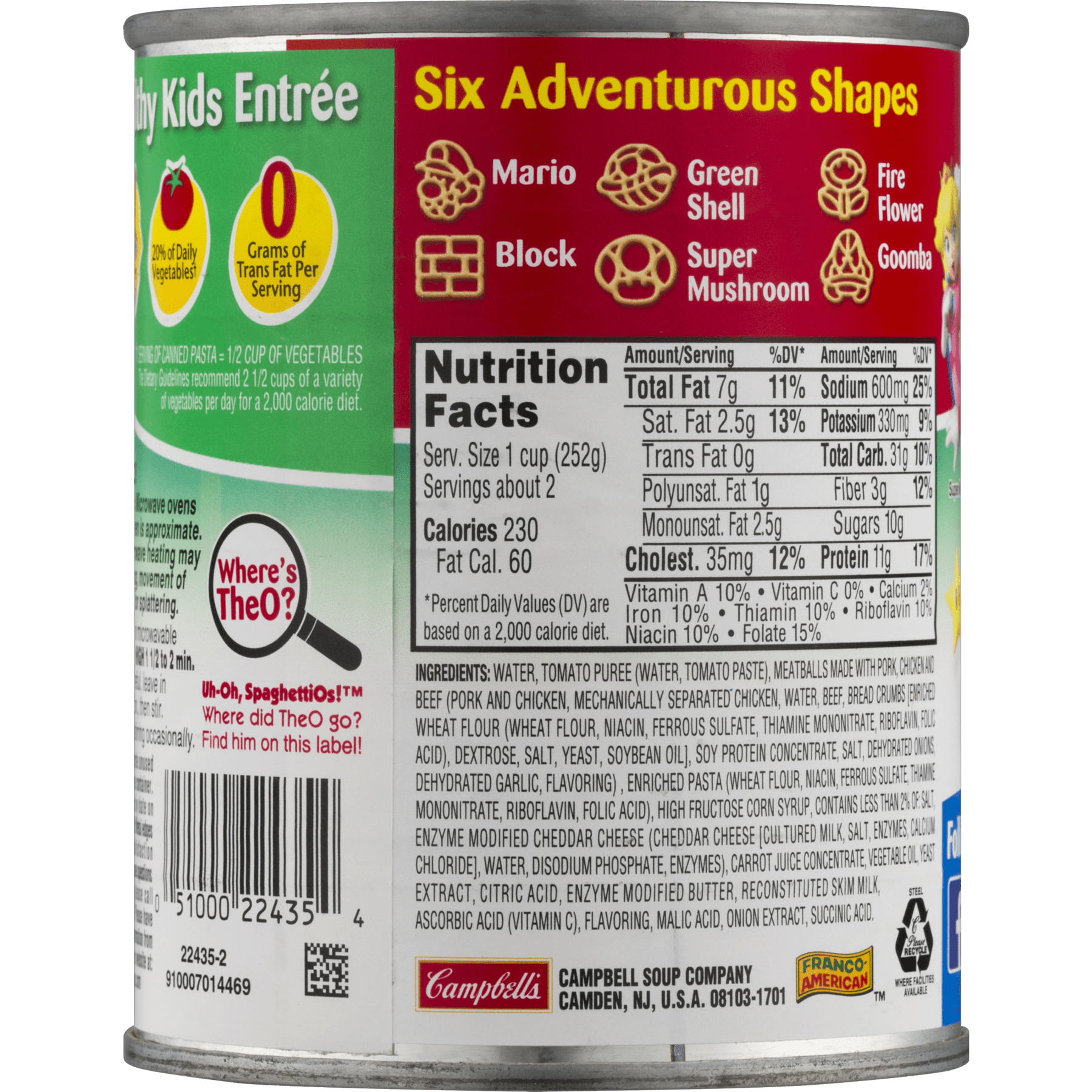 Campbell's SpaghettiO's Meatballs Super Mario