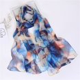 thumbnail image 3 of Outfmvch Scarf for Women Satin Scarf Scarves for Women Lightweight Cashmere Wrap Scarves for Women Poncho Womens Poncho Blue One Size, 3 of 3