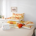 thumbnail image 6 of Homewish Rustic Bohemain Floral 7pcs Bedding Comforter Set,Boho Mushroom Queen Bedding Sets,Yellow Orange Queen Sheet Sets For Boys Kids,Luxury Bedroom Decor Reversible, 6 of 8