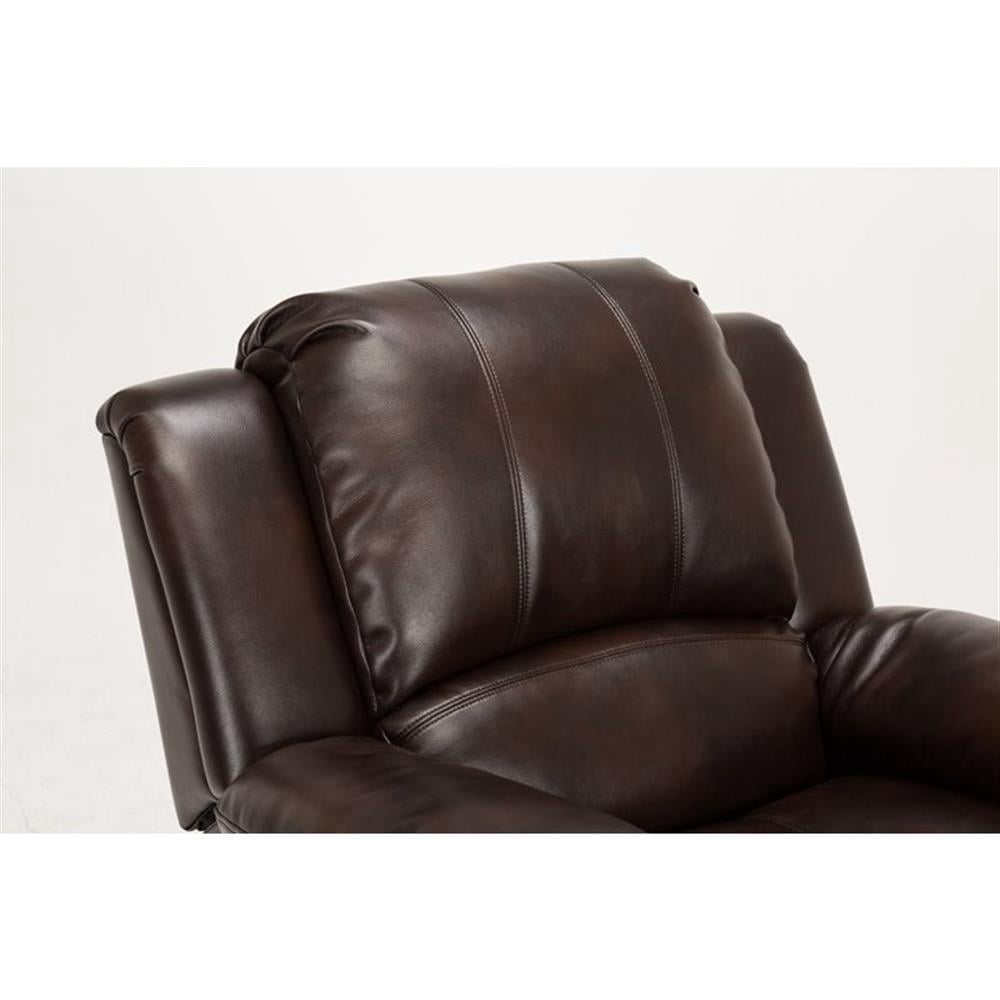 Comfort Pointe Clifton Burnished Brown Faux Leather Glider Rocker Recliner