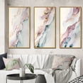 thumbnail image 1 of Designart "Enigmatic Waves in Blushing Elevation I" Abstract Liquid Ink Framed Wall Art Set Of 3 - Blue Modern Frame Gallery Wall Set For Home Decor, 1 of 6