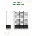 thumbnail image 3 of Royalbelle 3 PCS Black Raised Garden Bed with Trellis, Plastic Planter Box, 3 of 7