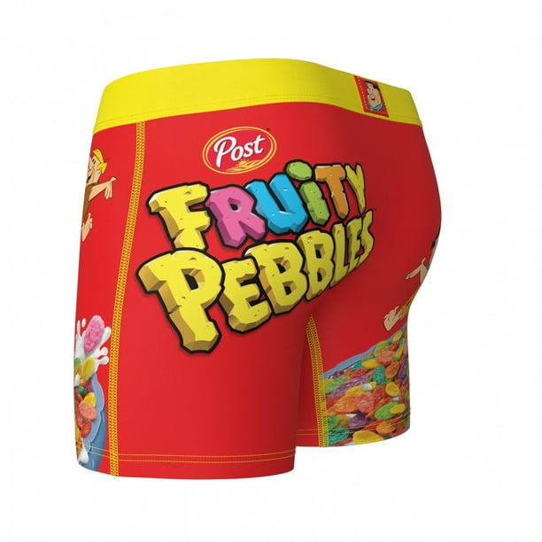 Post Fruity Pebbles Cereal Box Style Swag Boxer Briefs-Large (36-38)