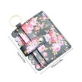 thumbnail image 3 of Polyurethane Leather Multi-Card Holder Personalized Wallet with Keychain ID Card Case adult Bus Bank Card Organizer Floral Pattern Design, 3 of 5