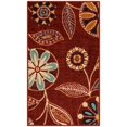 thumbnail image 1 of Maples Rugs Reggie Floral Kitchen Rugs Non Skid Accent Area Carpet [Made in USA], 1'8 x 2'10, Merlot, 1 of 15