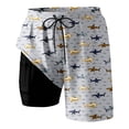 thumbnail image 2 of Womens Swim Shorts with Compresssion Liner 2026 Summer Casual Elastic Waist Leopard Print Board Shorts with Pockets Beachwear, 2 of 4
