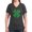 Charcoal, variant on CafePress - Green Glitter Shamrock St. Particks Irish - Women's V-Neck Dark T-Shirt