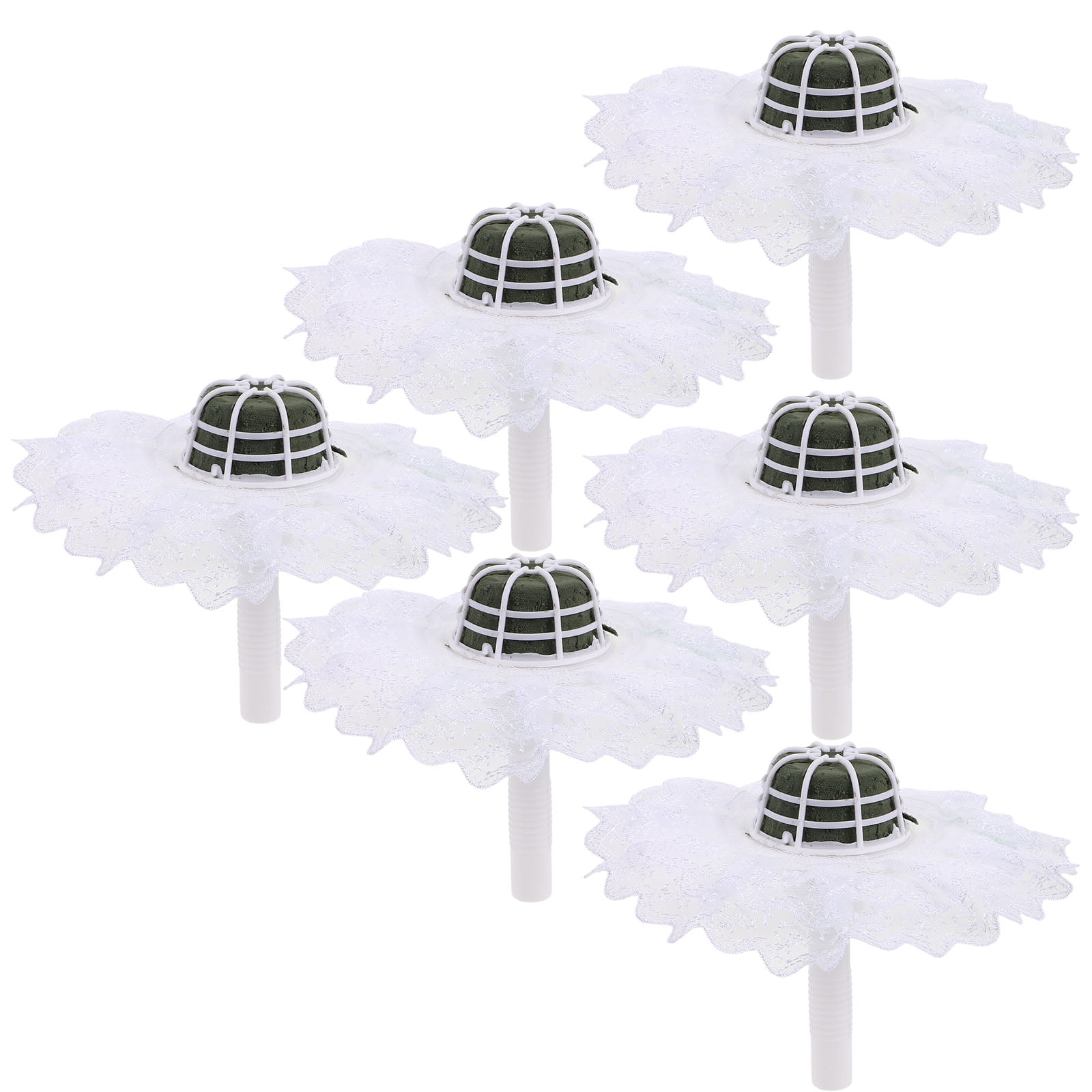 WHAMVOX 6pcs Wedding Bouquet Holder Bridal Bouquet Holders for Artificial Flowers Bouquet Holder Handle for Weddings Flower Arrangement Gardening Supplies