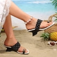 thumbnail image 5 of Willtoo Women’s Kitten Heels Polka Dots Flip Flops Slip On Open Toe Low Heels, 5 of 7
