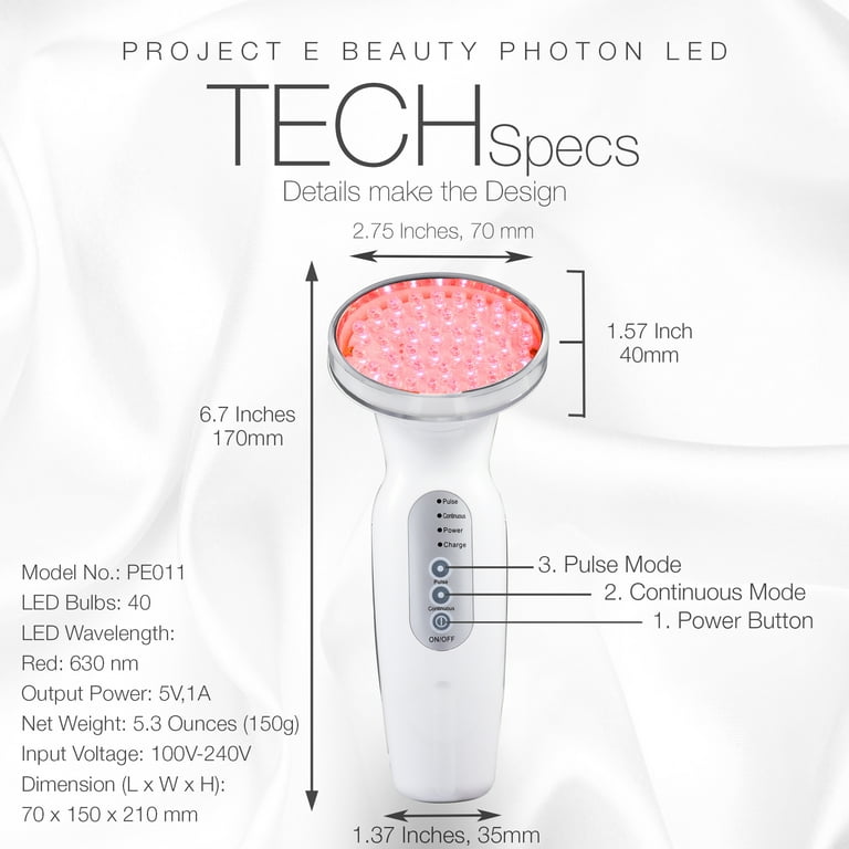 【新品未開封】Project E Beauty スリミングLEDライト Amazon.com : Project E Beauty LED Light Therapy Mask : Beauty