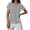 Gray, variant on Women's Striped T-Shirt Casual Short Sleeve Crew Neck Basic Tee Relaxed Fit Fashion Top with Multiple Colors, Blue M