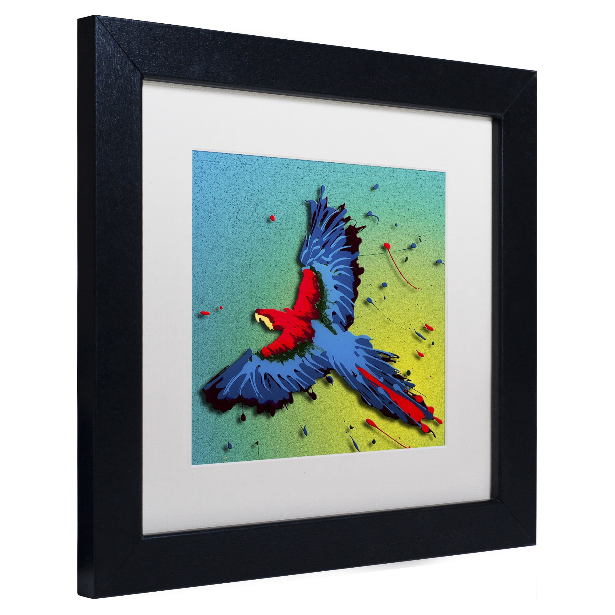 Trademark Fine Art "The Raven 4" Canvas Art by Roderick Stevens, White Matte, Black Frame