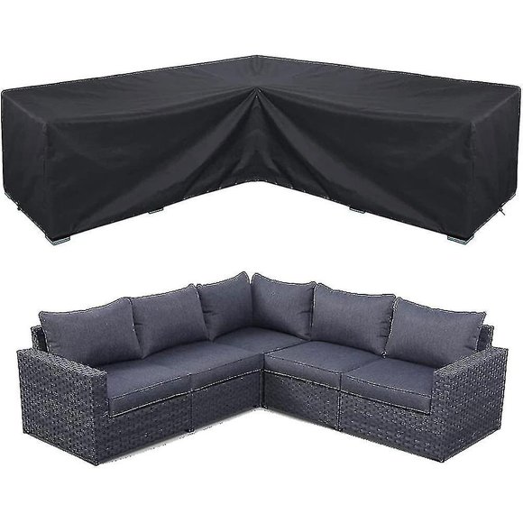 Housse de Sofa d'Angle Imperméable Housse de Mobilier de Jardin Housse de Mobilier d'Extérieur à Combinaison
