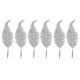 thumbnail image 1 of Matsuzay Adorno de plumas de Navidad de plástico de 6 piezas, adorno extraíble para fiestas en la sala de estar, accesorios de decoración para Kits de decoración para fiestas Plata Matsuzay HA002320-02, 1 of 1