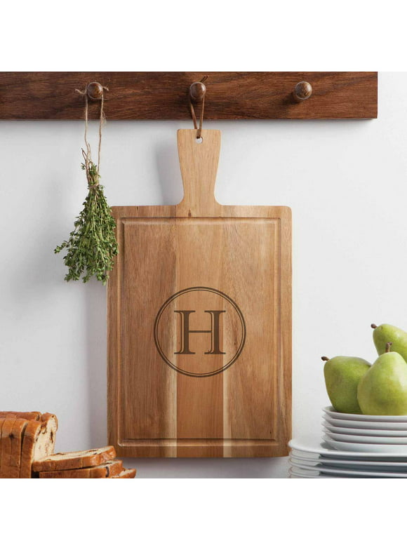 Personalized Circle Initial Carving Board