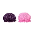 thumbnail image 4 of Yuarrent Gorro de ducha impermeable doble transpirable para baño, adecuado para ducha diaria, gorro para cubrir el cabello Juegos de accesorios de baño, 4 of 6