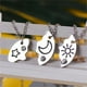 thumbnail image 1 of Xihbxyly Conjunto de Collar de Estrella y Sol, Diseño Geométrico, Ideal Como Regalo para Amigos, Parejas y Novias. Cadena de Suéter de Moda, Joyería Inspirada En La Naturaleza, de Aleación, Juego de, 1 of 4