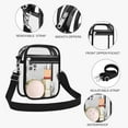 thumbnail image 4 of Lohol Clear Purse Stadium Approved CrossBody Bag for Men and Women Black-Small, 4 of 9
