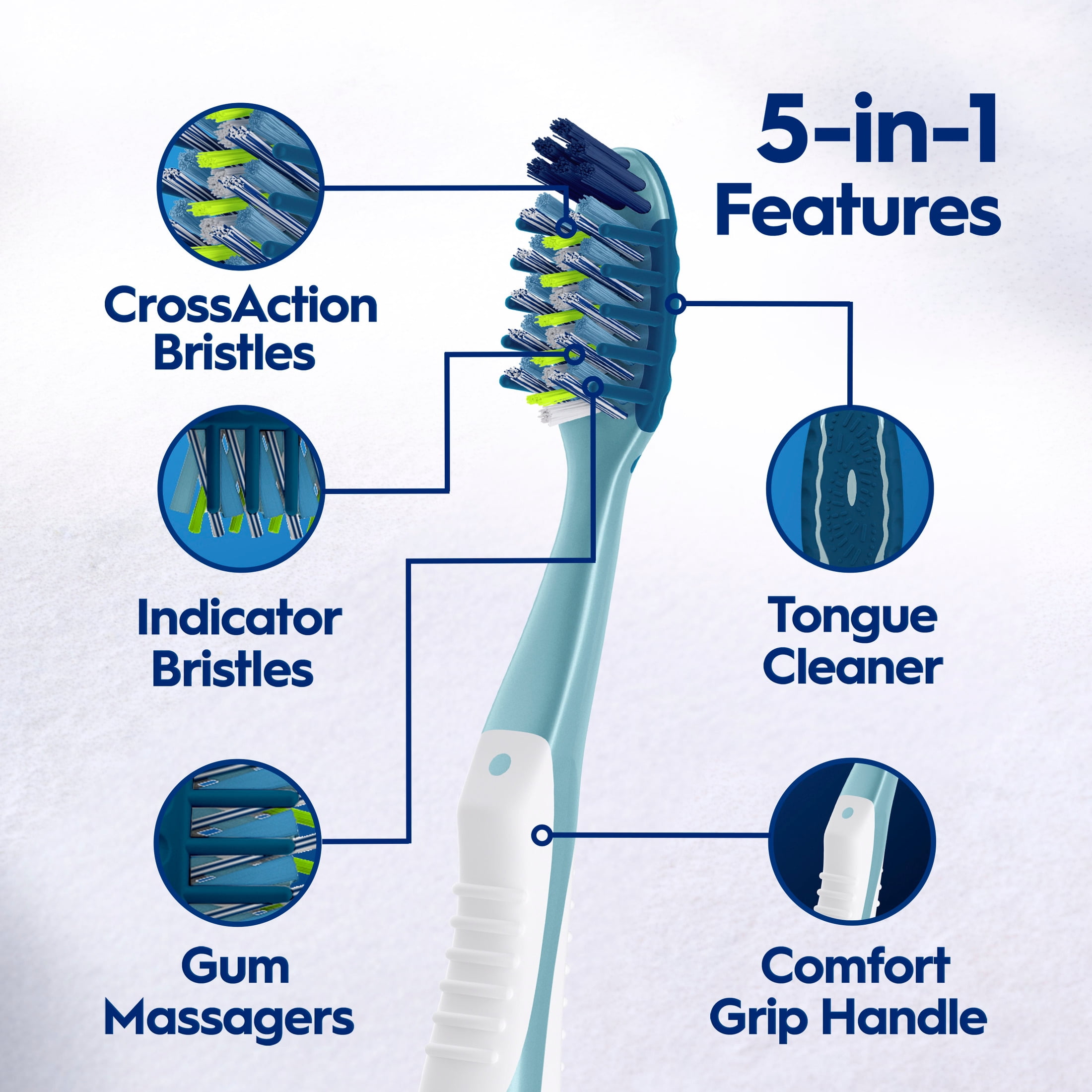 Oral-B PRO-HEALTH CrossAction Toothbrush, NFL, Soft 2 Count