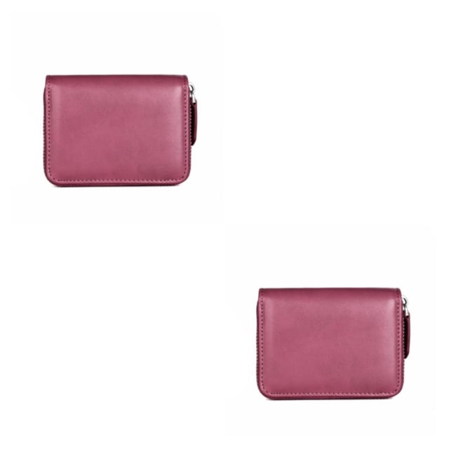 Monedero Minnieouse para hombre con bolsillo y bloqueo Rfid gran capacidad moda para mujer 2piezas Púrpura