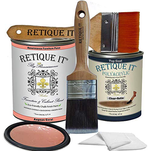 Retique It Chalk Furniture Paint, 16 Fl Oz (Pack of 1), 02 Ivory Tower -  Antique White