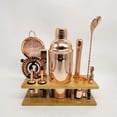thumbnail image 5 of Toystoory Juego de 11 piezas, coctelera de oro rosa, marco de madera, taza medidora de acero inoxidable brillante, barra, cuchara, filtro de cóctel, Kits de equipo de elaboración de vino 750ml Toystoory HA024875-01, 5 of 5