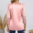 thumbnail image 4 of WULMLEO Womens Satin Blouse Cowl Neck Draped Silky Long Sleeve Dressy Tops Fall Trendy Fashion Business Casual Outfit Pink S, 4 of 4