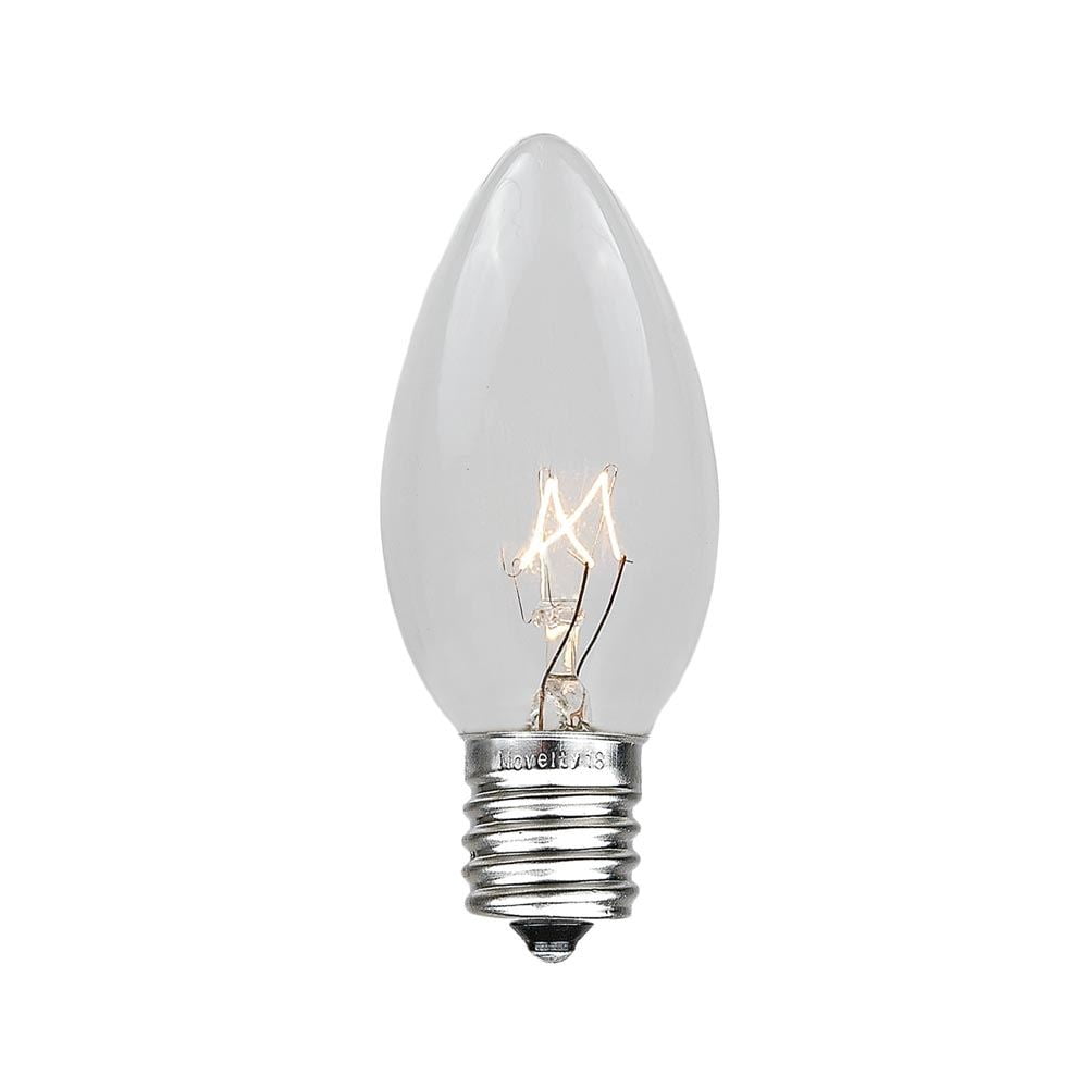 Novelty Lights Clear C9 Incandescent Traditional Vintage Christmas Replacement Bulbs 25 Pack
