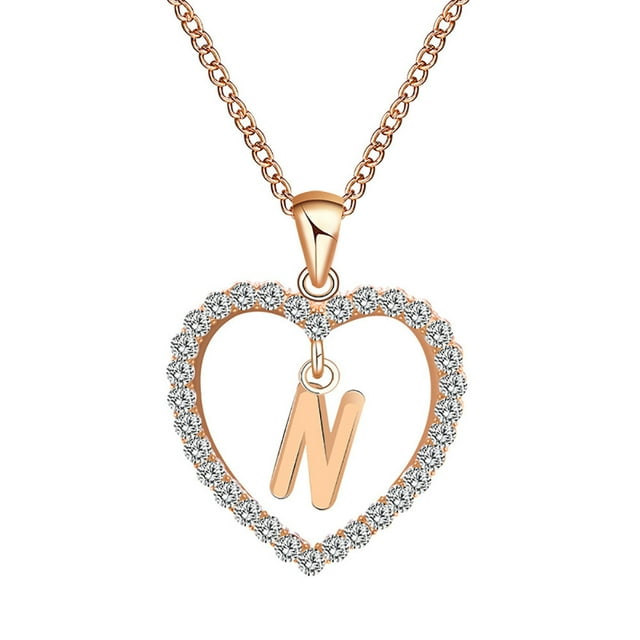 PVCS Collier Pendentif Chaîne avec Nom en Anglais pour Femmes, Cadeau de Mode, Bijoux