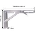 thumbnail image 5 of CHAO Soporte de estante plegable de acero inoxidable pulido, soporte de pared flotante, soporte de ángulo recto, para banco de trabajo (acero inoxidable 201-20 cm), 5 of 5