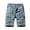 Blue, variant on IYTR Mens Cargo Shorts Elastic Waist Zipper Button Sports Cargo Shorts Multi-Pockets Casual Solid Color Workout Shorts Outdoor Hiking Shorts Sweatpants Summer Shorts (Army Green,S)