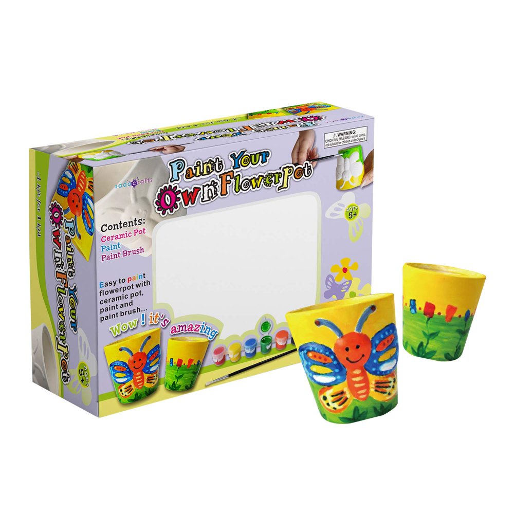 SadoCrafts Flower Pots Painting Kit