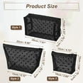 thumbnail image 3 of Unique Bargains 3pcs Heart Shape Print Mesh Makeup Bag Clear Makeup Pouch w Zipper Black, 3 of 7