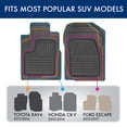 thumbnail image 5 of Motor Trend Performance Plus Rubber Car Floor Mats - Heavy Duty Semi-Custom All-Weather Liners - 4pc Set, 5 of 8