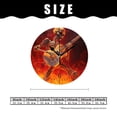 thumbnail image 2 of ATEDEANEI 12" Wall Clock Battery Operated Silent Non Ticking Fire Sugar Skull With Guitar Painting, 2 of 5