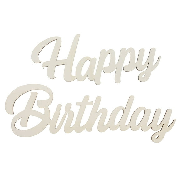 CIMAXIC birthday 1 Set Happy Birthday Wooden Sign Decor Wall Hanging Wooden Happy Birthday Plaque,12.01"X2.95"X0.16"