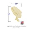 thumbnail image 2 of Pack of 1, Large 8.5" x 12" x 1/8" Baltic Birch Plywood Detailed Bride of Frankenstein Wood Cutout for Wood Craft Project, Children or Adult Art Work, Home Décor and DIY Fun, Made in USA, 2 of 2