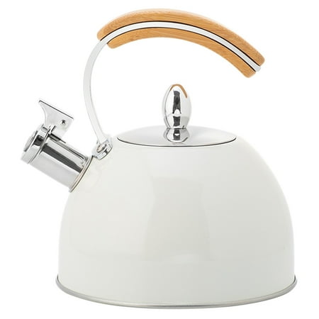 

1 Pc 3L Whistling Teakettle Stainless Steel Water Kettle Wood Handle Kettle