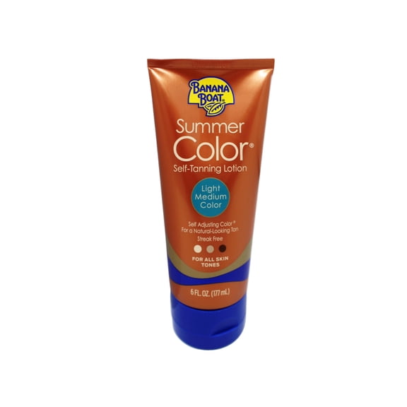 Banana Boat, Summer Color Self-Tanning Lotion, Light/Medium Color, for all Skin Tones, 6 oz Tube